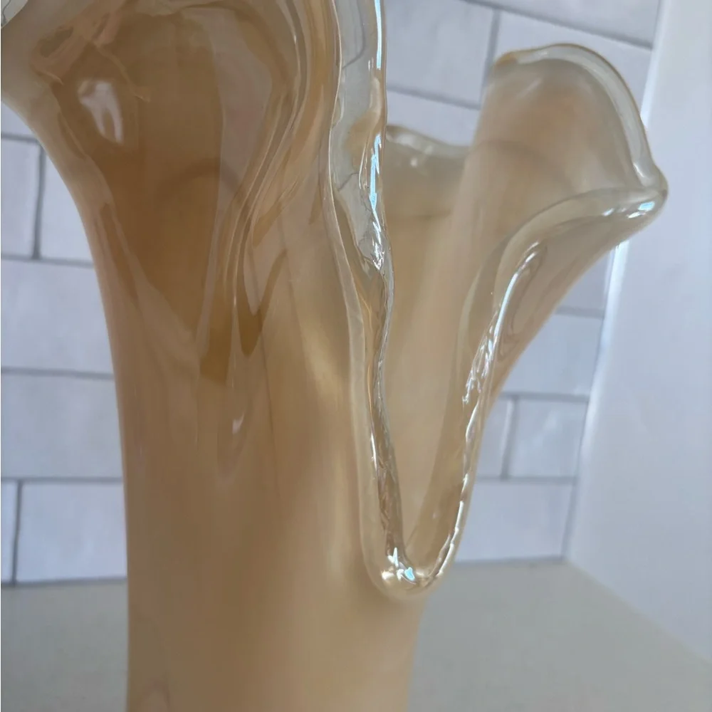 Vtg Murano Vetro Eseguito Secondo La Tecnica Dei Maestri Di Art Glass Lily Vase - Picture 8 of 9